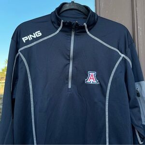 PING 1/4-Zip Navy Blue University of Arizona 'A' Pullover M